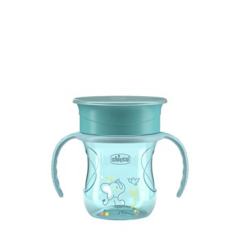   CHICCO 360 Perfect X csésze fogantyúkkal, teal, 12 hónapos kortól