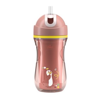 CHICCO Hrnček Sport termo so slamkou pink, 14m+