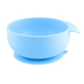 CHICCO Szilikon tányér tapadókoronggal kékzöld 6h+