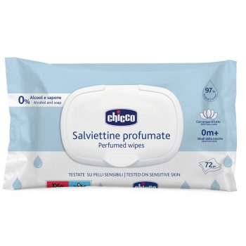 CHICCO Gyermek nedves törlőkendők finom illattal 72 db