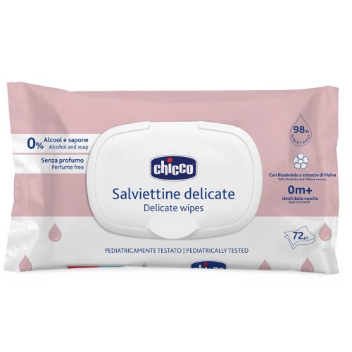 CHICCO Gyermek nedves törlőkendők Kamillával 72 db