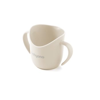 BABYONO Ergonomikus bögre fülekkel 120 ml bézs 6m+