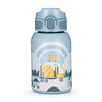   PETITE&MARS Rozsdamentes acél termoszpalack szívószállal 350 ml Work Zone 12m+