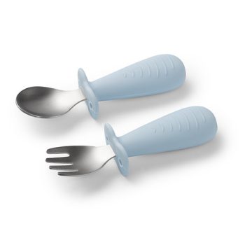 BABYONO Gyermek evőeszköz akadállyal kék 12m+