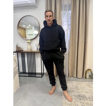   Fekete kapucnis apa - gyerek unisex melegítő szett / FÉRFI - akár névre szóló hímzéssel