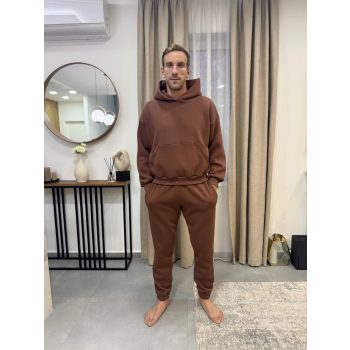   Csoki barna kapucnis apa - gyerek unisex melegítő szett / FÉRFI - akár névre szóló hímzéssel