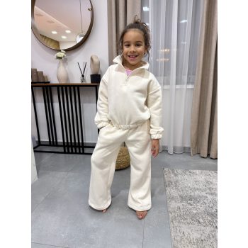   Magas nyakú anya - gyerek unisex melegítő szett / Gyerek - Krém