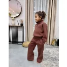 Magas nyakú anya - gyerek unisex melegítő szett / Gyerek - Csokoládé Magas nyakú anya - gyerek unisex melegítő szett / Gyerek - Csokoládé