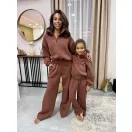 Magas nyakú anya - gyerek unisex melegítő szett / Gyerek - Csokoládé Magas nyakú anya - gyerek unisex melegítő szett / Gyerek - Csokoládé