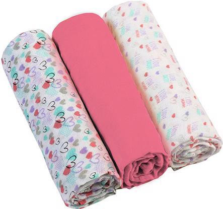 BABYONO Muszlin pelenka - Super soft 3 db - rózsaszín