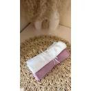 Naras Kids 3 db-os  textilpelenka csomag - Púderrózsaszín - fehér - arany mintás - akár névre szóló hímzéssel 