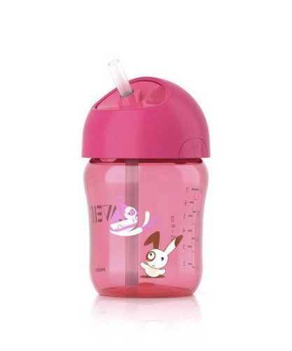 Philips AVENT @Szívószálas pohár 260 ml rózsaszín