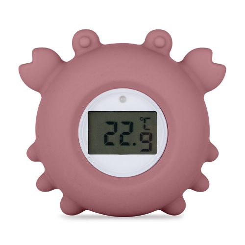 PETITE&MARS Szilikon digitális vízhőmérő Crab Caleb Dusty Rose 0hó+