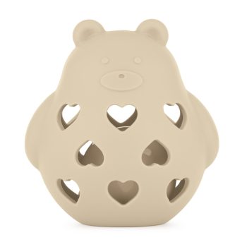   PETITE&MARS Szilikon játék csörgővel Bear Basil Desert Sand 0m+