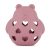 PETITE&MARS Szilikon játék csörgővel Bear Basil Dusty Rose 0m+
