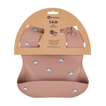 PETITE&MARS Szilikon előke Take&Match Kék Helikopterek 6m+