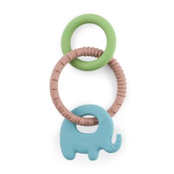 PETITE&MARS Szilikon rágóka Elefi Velvet Latte 0m+