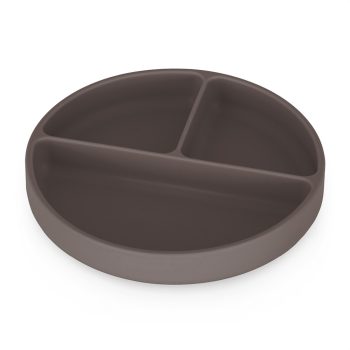   PETITE&MARS Szilikon osztott tányér kerek Take&Match Bitter Cocoa 6m+