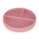 PETITE&MARS Szilikon osztott tányér, kerek Take&Match Dusty Rose 6m+