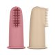PETITE&MARS Szilikon ujjra húzható fogkefe szett Rose&Sand 2 db 6m+