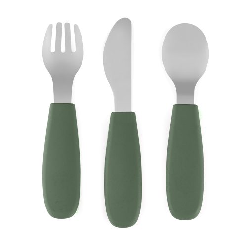 PETITE&MARS Rozsdamentes acél evőeszközkészlet Take&Match Misty Green 12m+