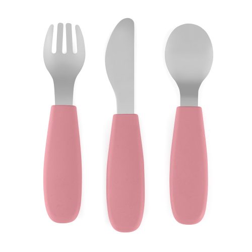 PETITE&MARS Rozsdamentes acél evőeszközkészlet Take&Match Dusty Rose 12m+