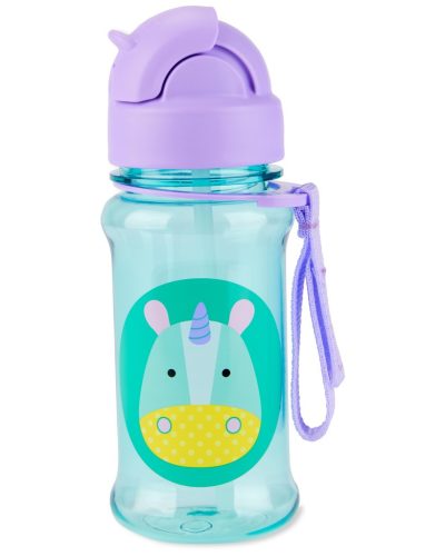 SKIP HOP Zoo Tritán Palack szívószállal 355ml Egyszarvú 12m+