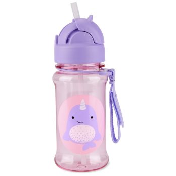   SKIP HOP Zoo Tritán Szívószálas Palack 355ml Narvál 12hó+