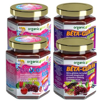   Családi Szuper 4-es csomag: 2 üveg Bioconnect Kids Szuperlekvár + 2 üveg Béta-Glükán Elixír