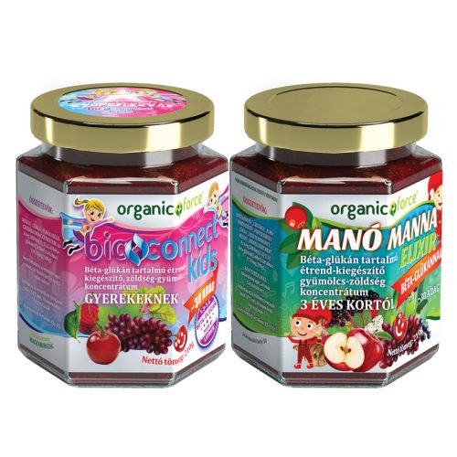 Egészség Mix csomag gyerekeknek: 1 üveg Manó Manna Elixír + 1 üveg Bioconnect Kids