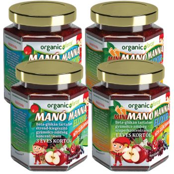   Manó Extra csomag gyerekeknek: 2 üveg Mini Manó Manna + 2 üveg Manó Manna
