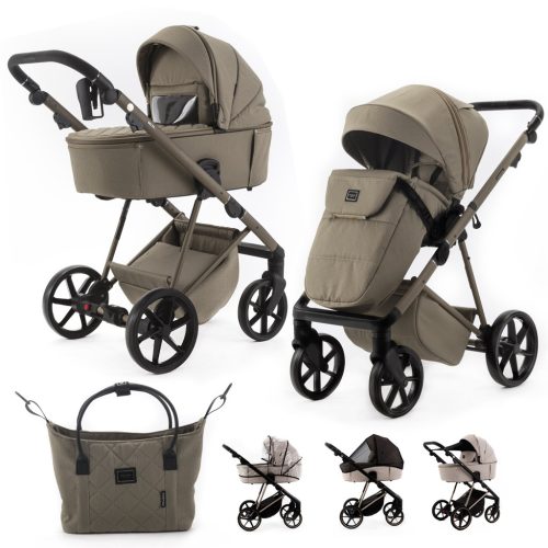 ADAMEX Kombinált babakocsi Delta Natura Taupe