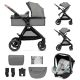 KINDERKRAFT Kombinált babakocsi 3 az 1-ben Esme Moonlight Grey