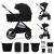 KINDERKRAFT Babakocsi Nea 2 2v1 Midnigth Black