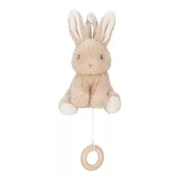 Little Dutch felhúzható zenélő nyuszi- Newborn Naturals