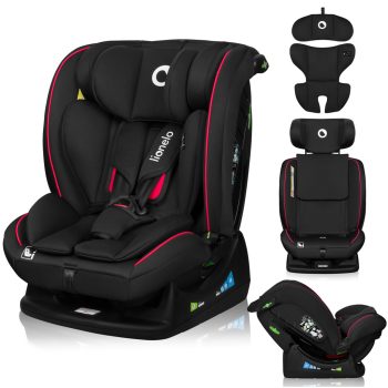   LIONELO Autósülés Aart i-Size (40-150 cm) Fekete Karbon Piros