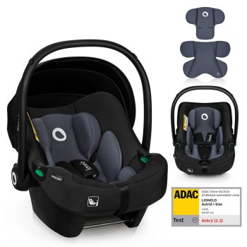 LIONELO Astrid i-Size autósülés (40-87 cm) Fekete Szürke