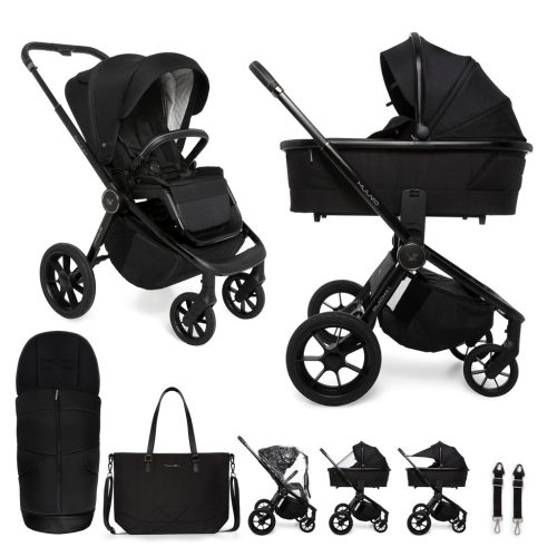 MUUVO  Kombinált babakocsi Quick SE 2 Chromium black szett 2in1