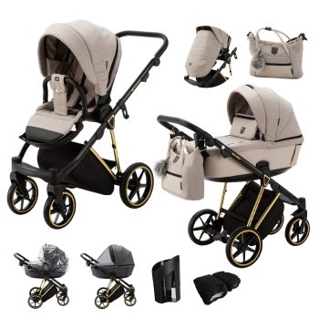   ADAMEX Kočík kombinovaný Belissa Special Edition Beige/Gold
