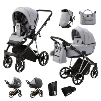   ADAMEX Kočík kombinovaný Belissa Special Edition Grey/Silver