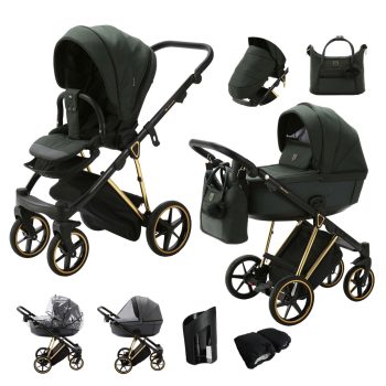   ADAMEX Kočík kombinovaný Belissa Special Edition Dark Green/Gold