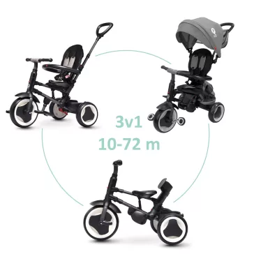 QPLAY tricikli  Rito eva plus Grey, életkor 10-72 hónap