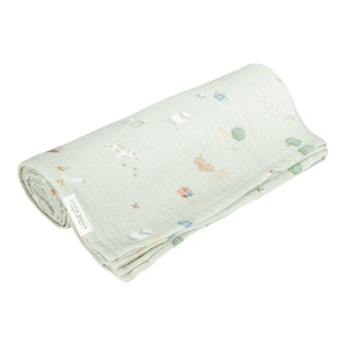 Little Dutch muszlin textilpelenka 120x120 cm - Little Farm