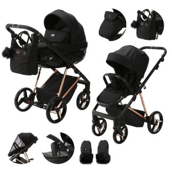   ADAMEX Kočík kombinovaný Quantum Special Edition Black/Rosegold