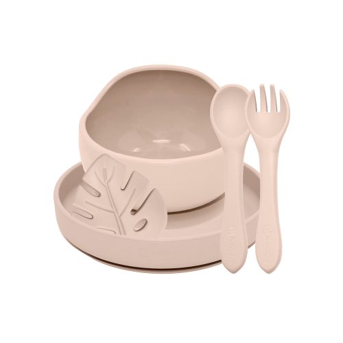 PETITE&MARS Szilikon étkészlet TAKE&MATCH 4 db Desert Sand 6hó+