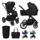 MUUVO Kombinált babakocsi Slick 2.0 szett 2in1 Classic black