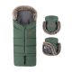 PETITE&MARS Téli szett Arctic 4in1 bundazsák + kézmelegítő kesztyű babakocsira Furry Veritable Khaki