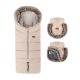 PETITE&MARS Téli szett Arctic 4in1 bundazsák + kézmelegítő kesztyű babakocsira Furry Rose Petal