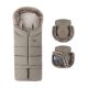 PETITE&MARS Téli szett Arctic 4in1 bundazsák + kézmelegítő kesztyű babakocsira Furry Mocha Mousse