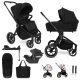 MUUVO KÉSZLET Babakocsi Quick 4.0 Classic black szett 2in1 + CYBEX Aton B2 i-Size + alap
